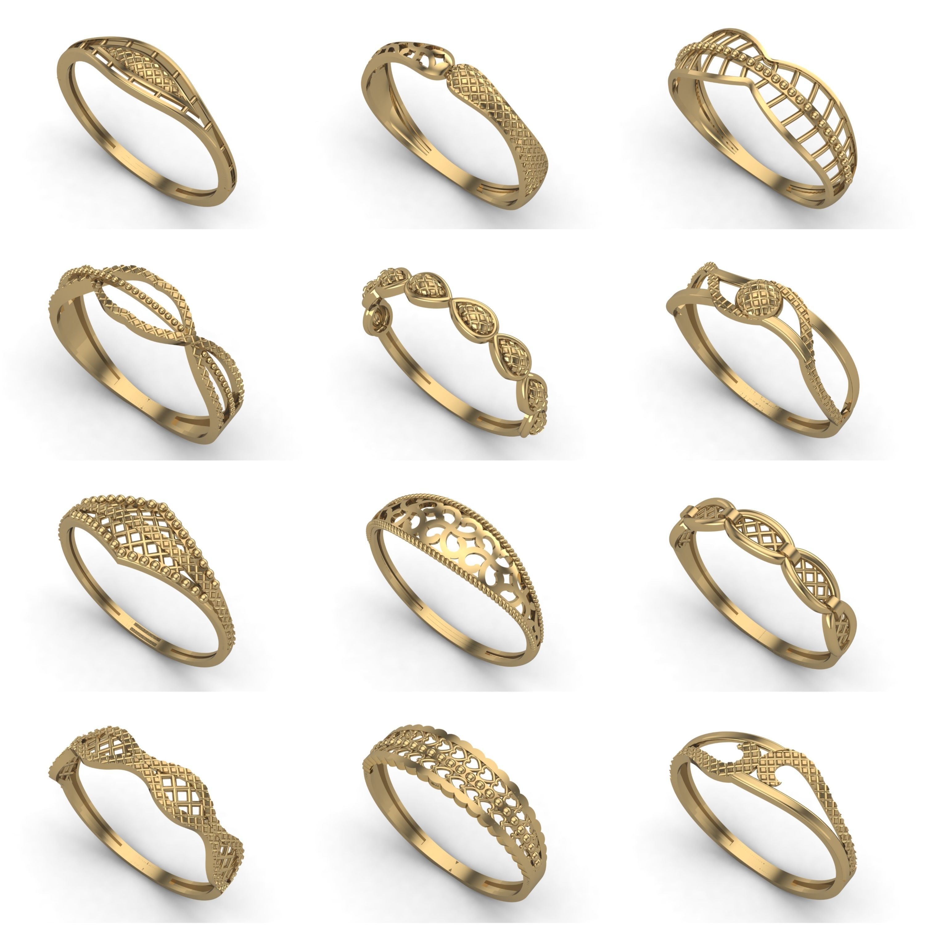 1330 Model Womens ring STL rings for ladies machine ready 3D Model Collection_24