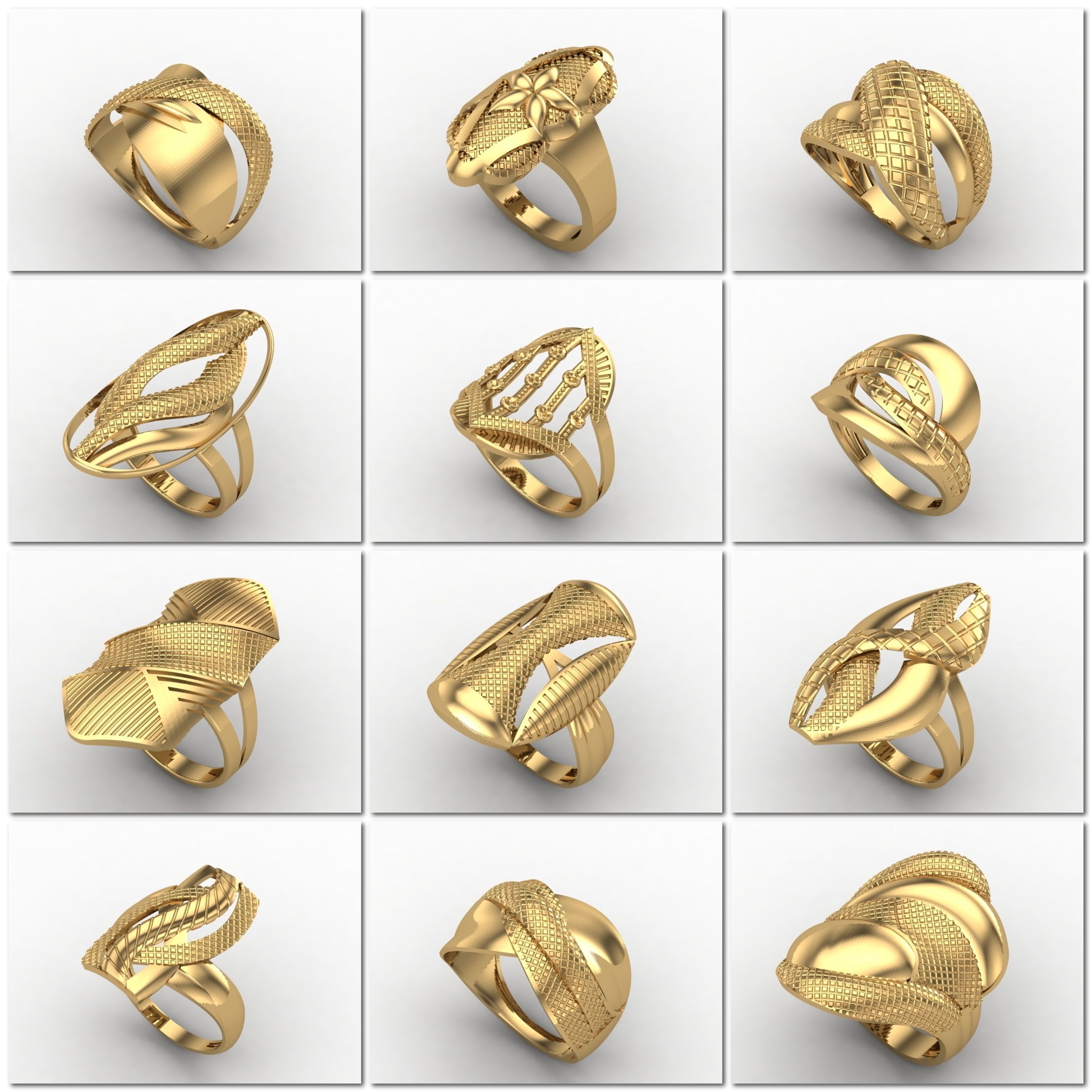 1330 Model Womens ring STL rings for ladies machine ready 3D Model Collection_61
