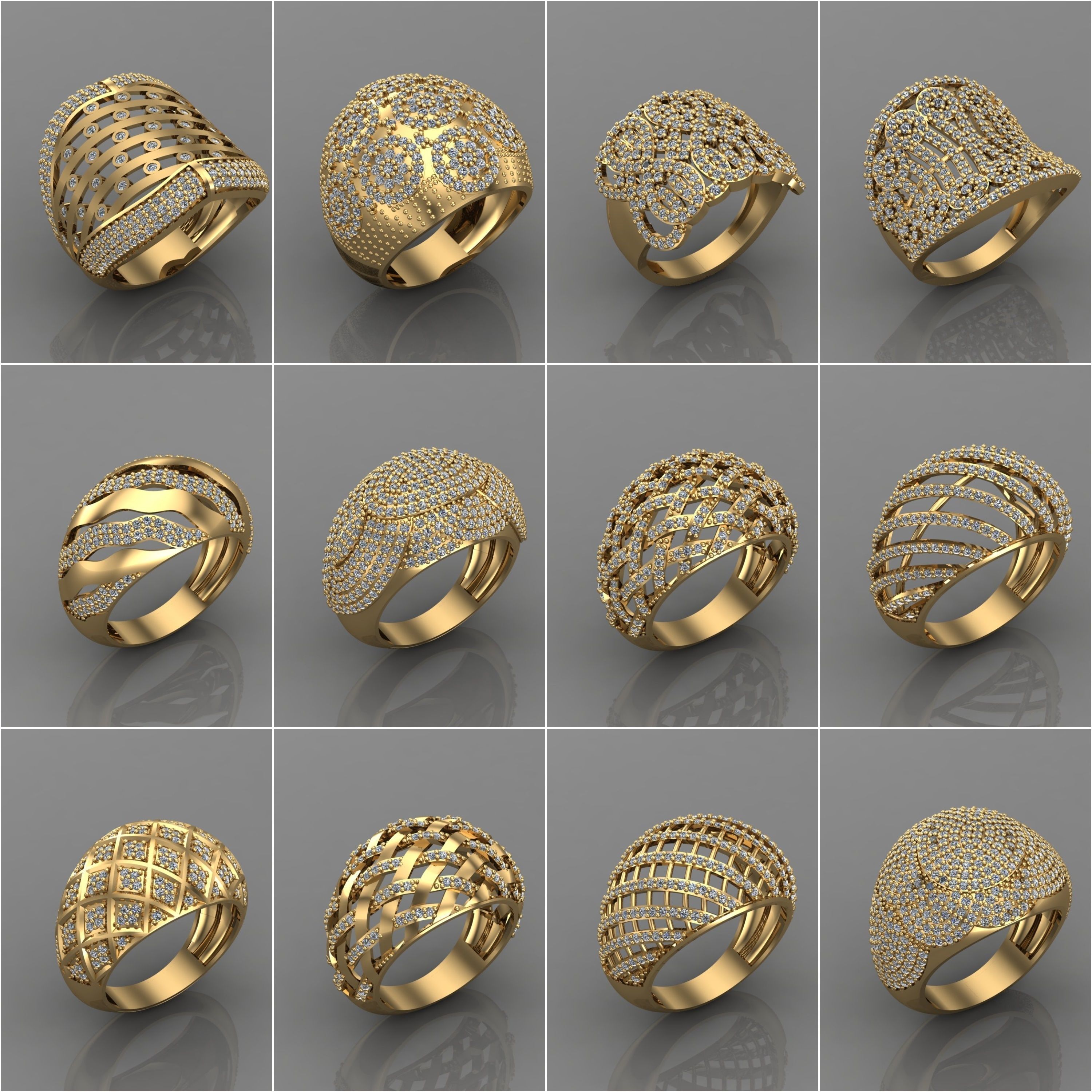 1330 Model Womens ring STL rings for ladies machine ready 3D Model Collection_104