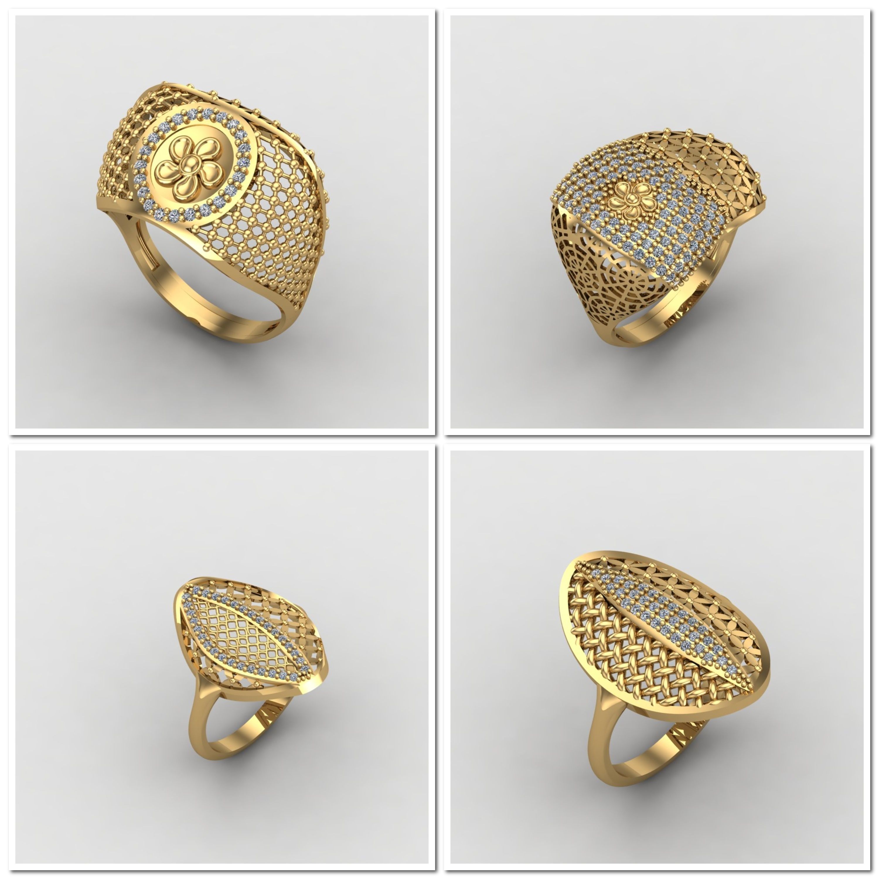 1330 Model Womens ring STL rings for ladies machine ready 3D Model Collection_26