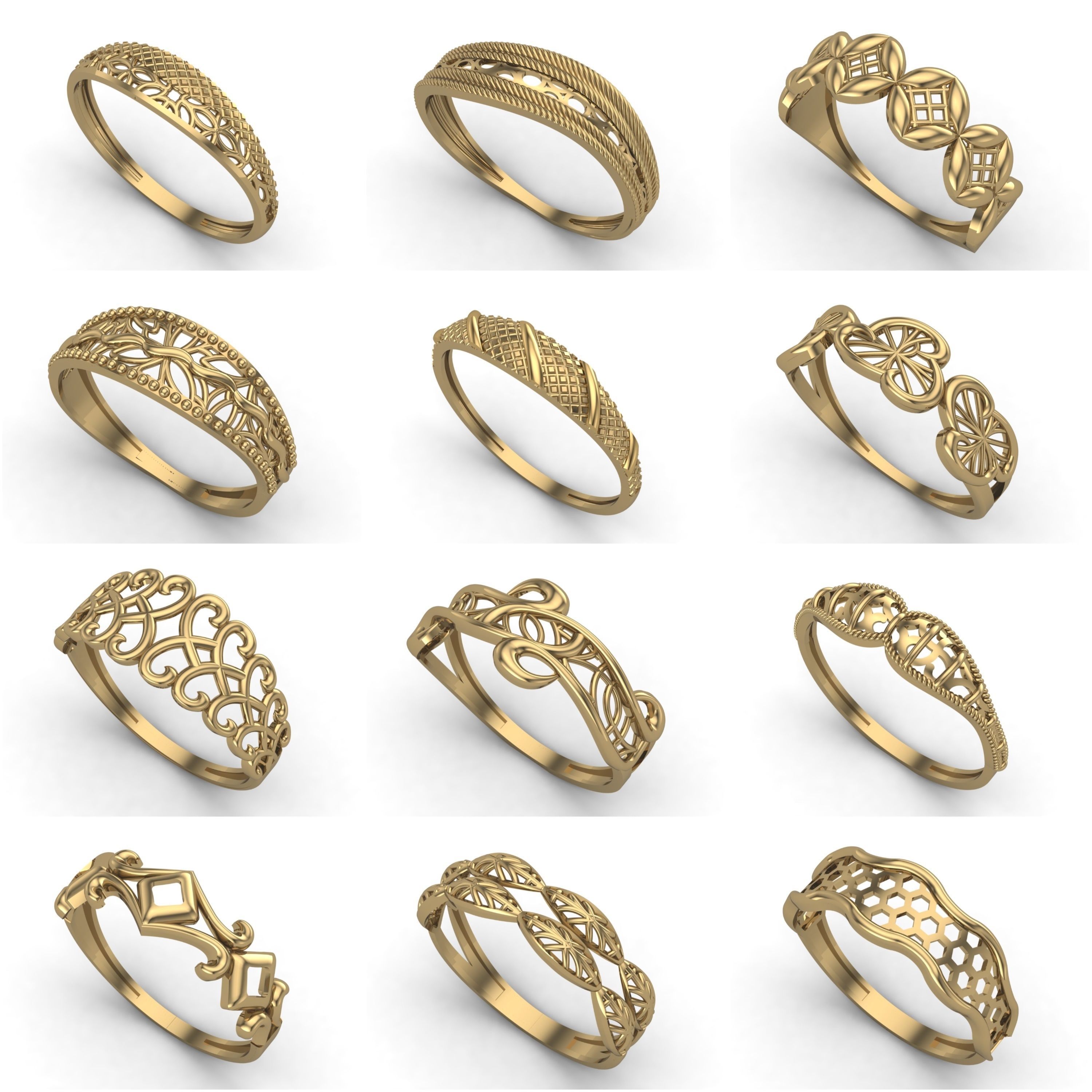 1330 Model Womens ring STL rings for ladies machine ready 3D Model Collection_112