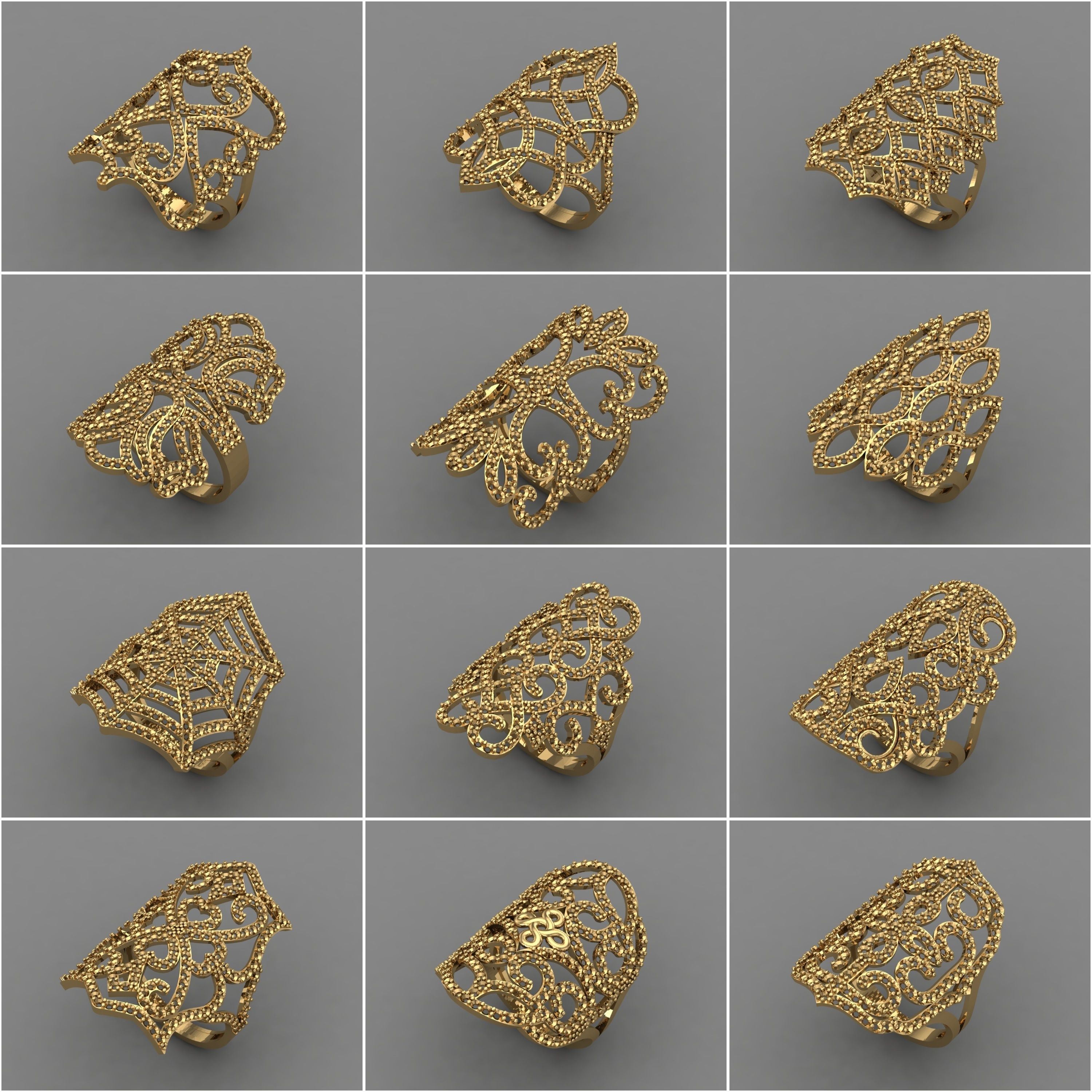 1330 Model Womens ring STL rings for ladies machine ready 3D Model Collection_97