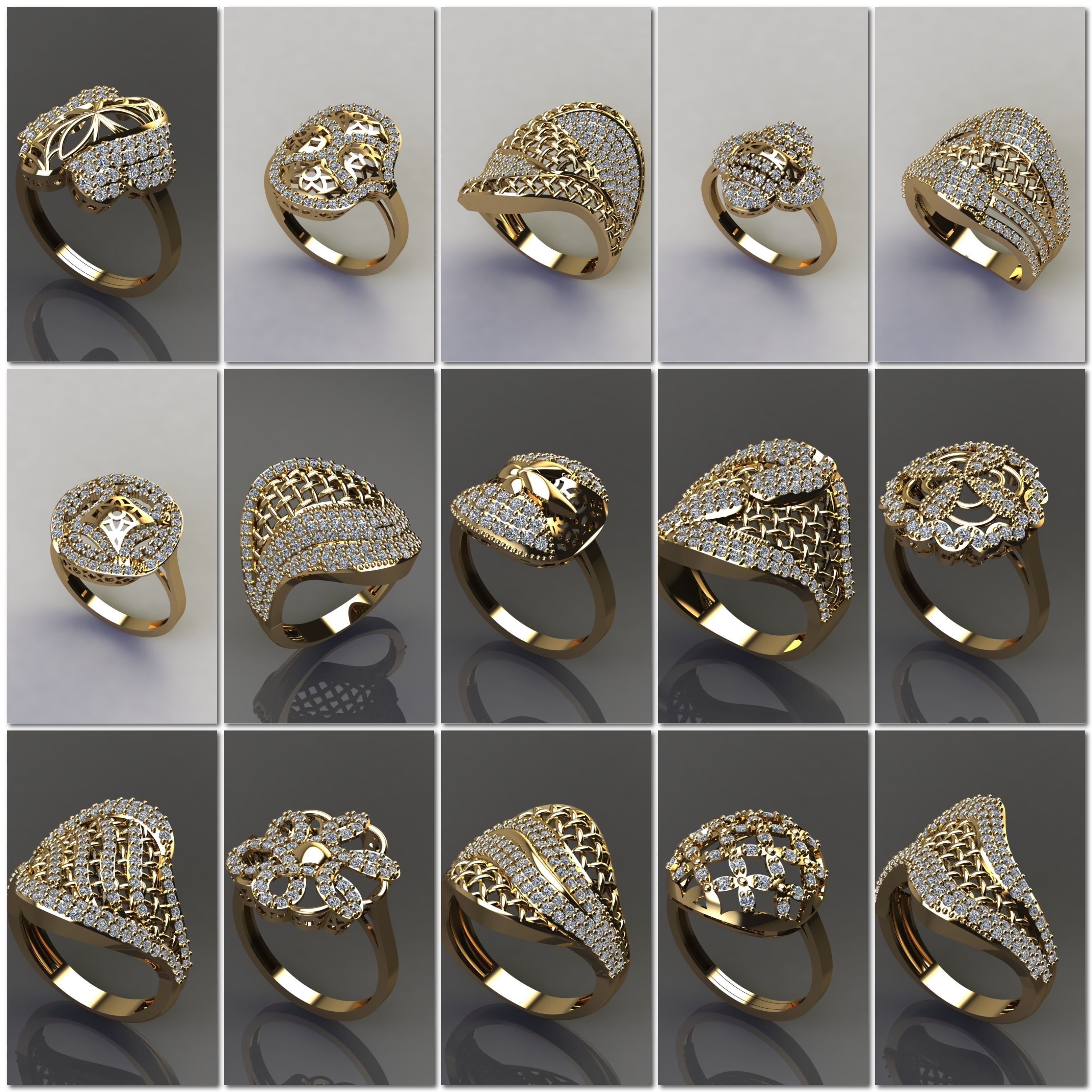 1330 Model Womens ring STL rings for ladies machine ready 3D Model Collection_103