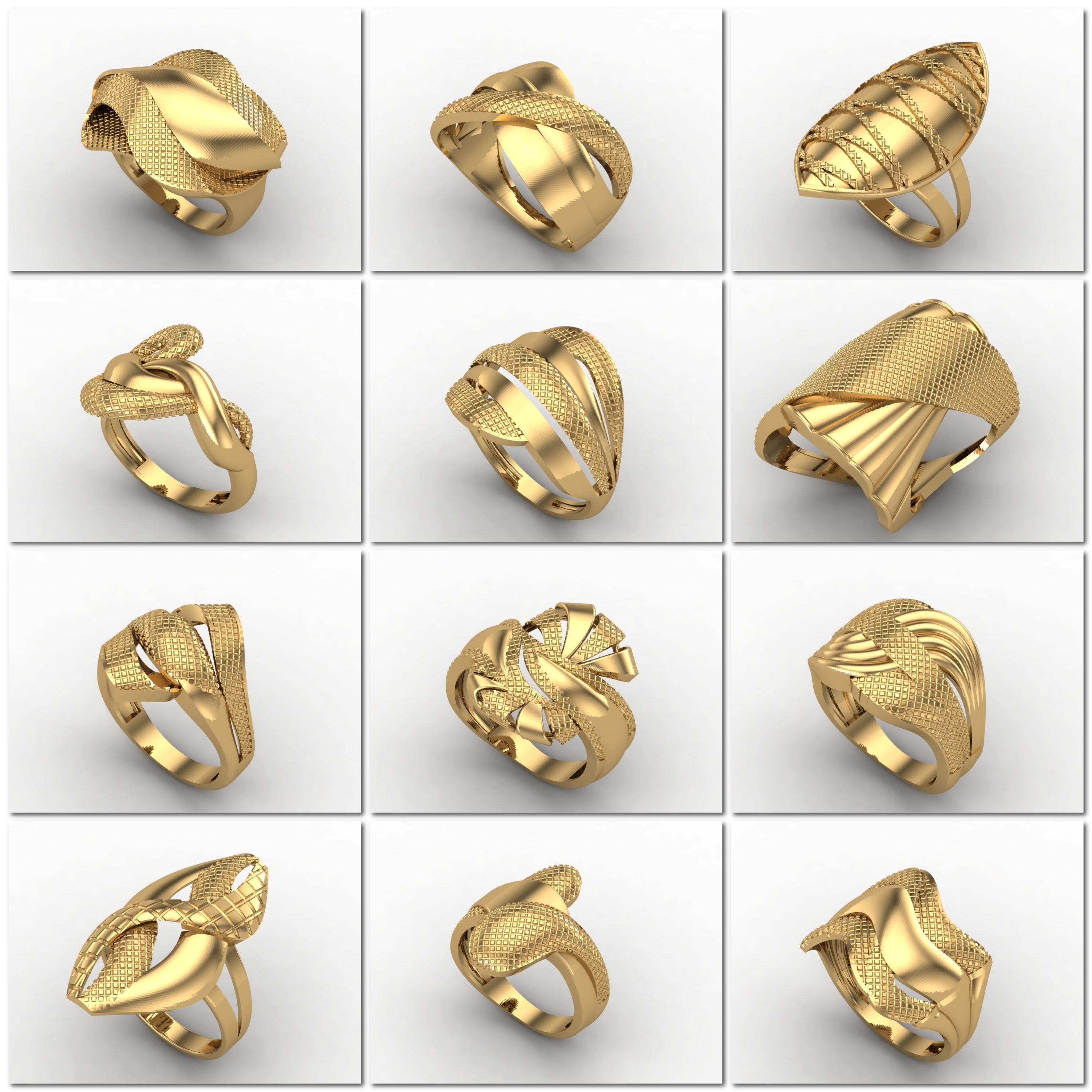 1330 Model Womens ring STL rings for ladies machine ready 3D Model Collection_53