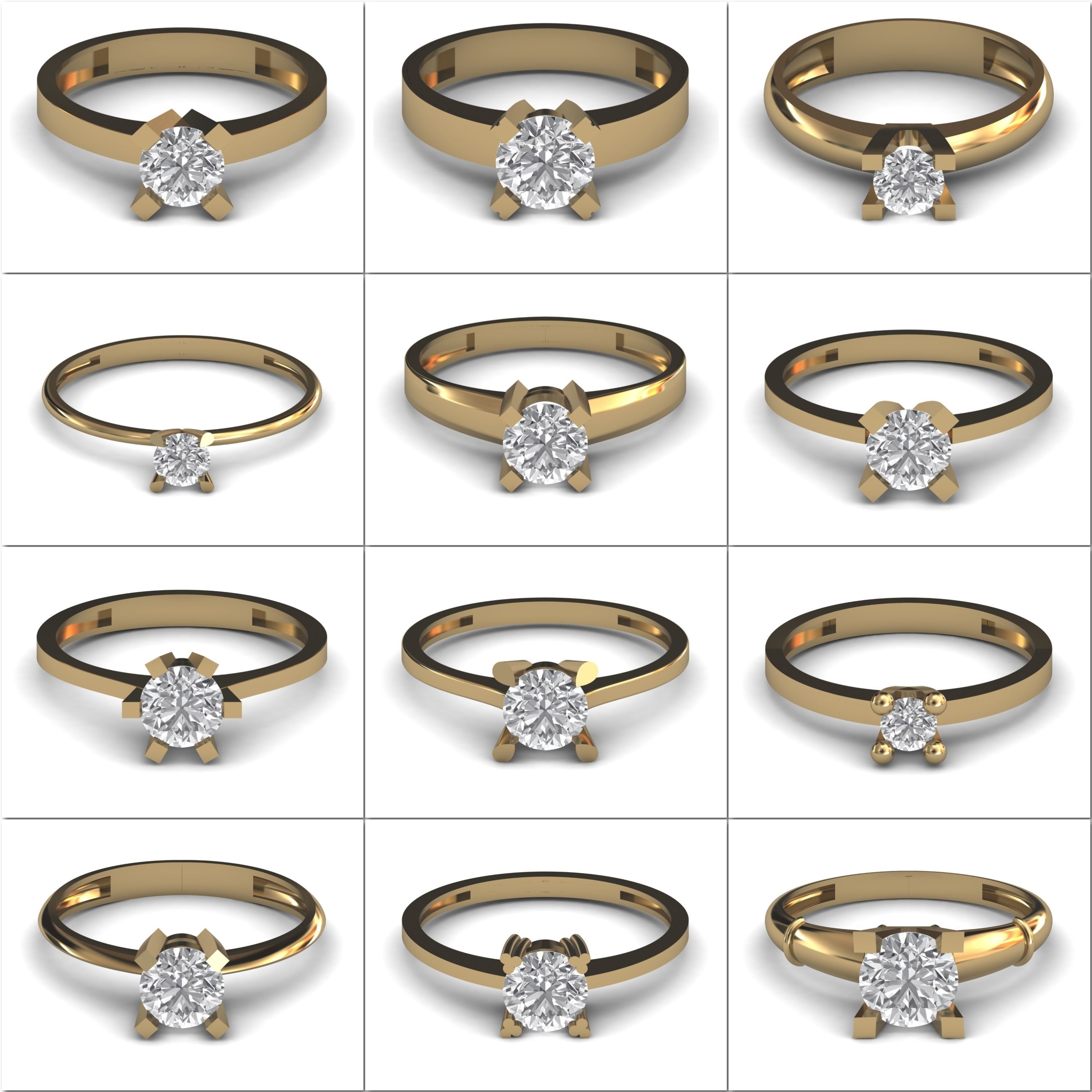 1330 Model Womens ring STL rings for ladies machine ready 3D Model Collection_134