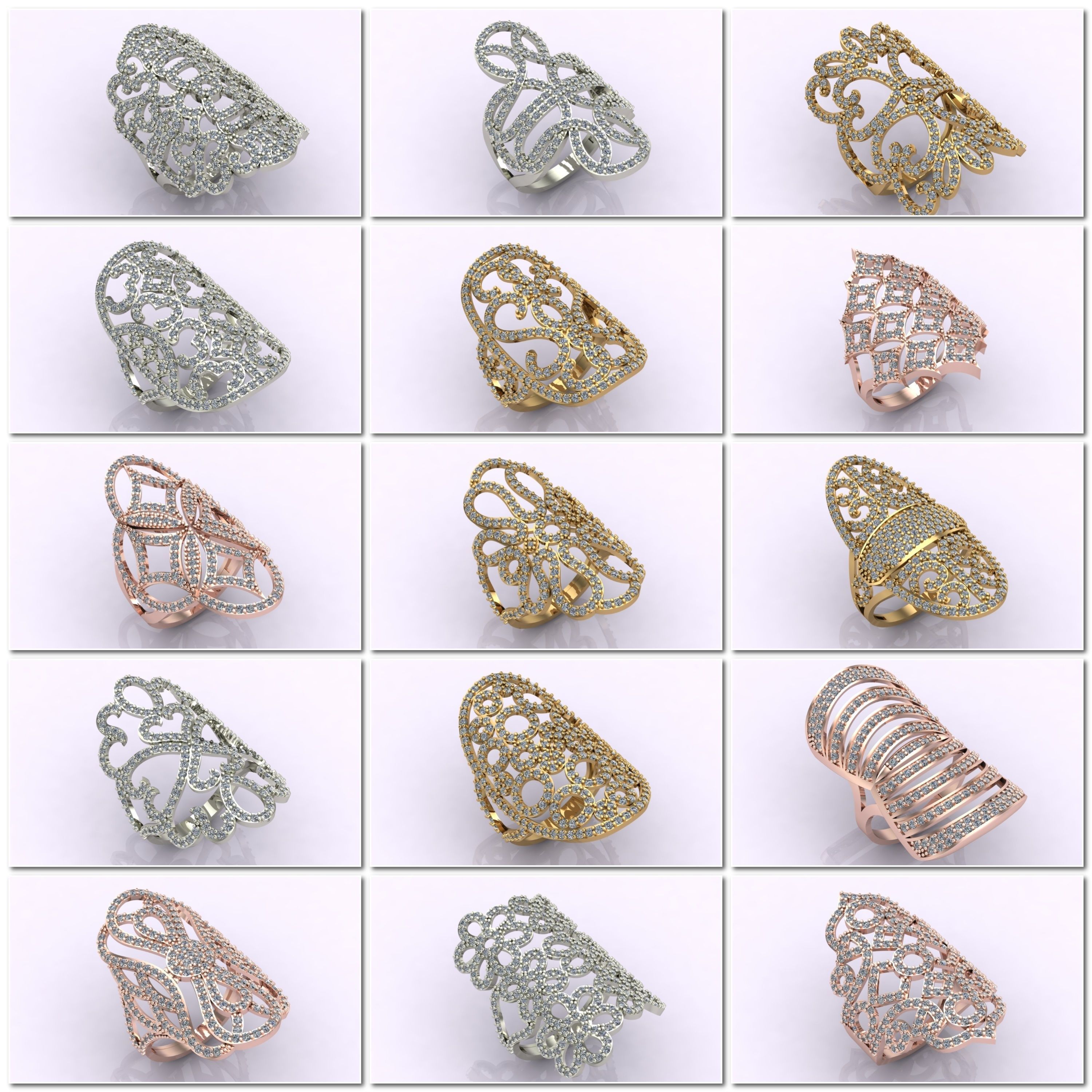 1330 Model Womens ring STL rings for ladies machine ready 3D Model Collection_106