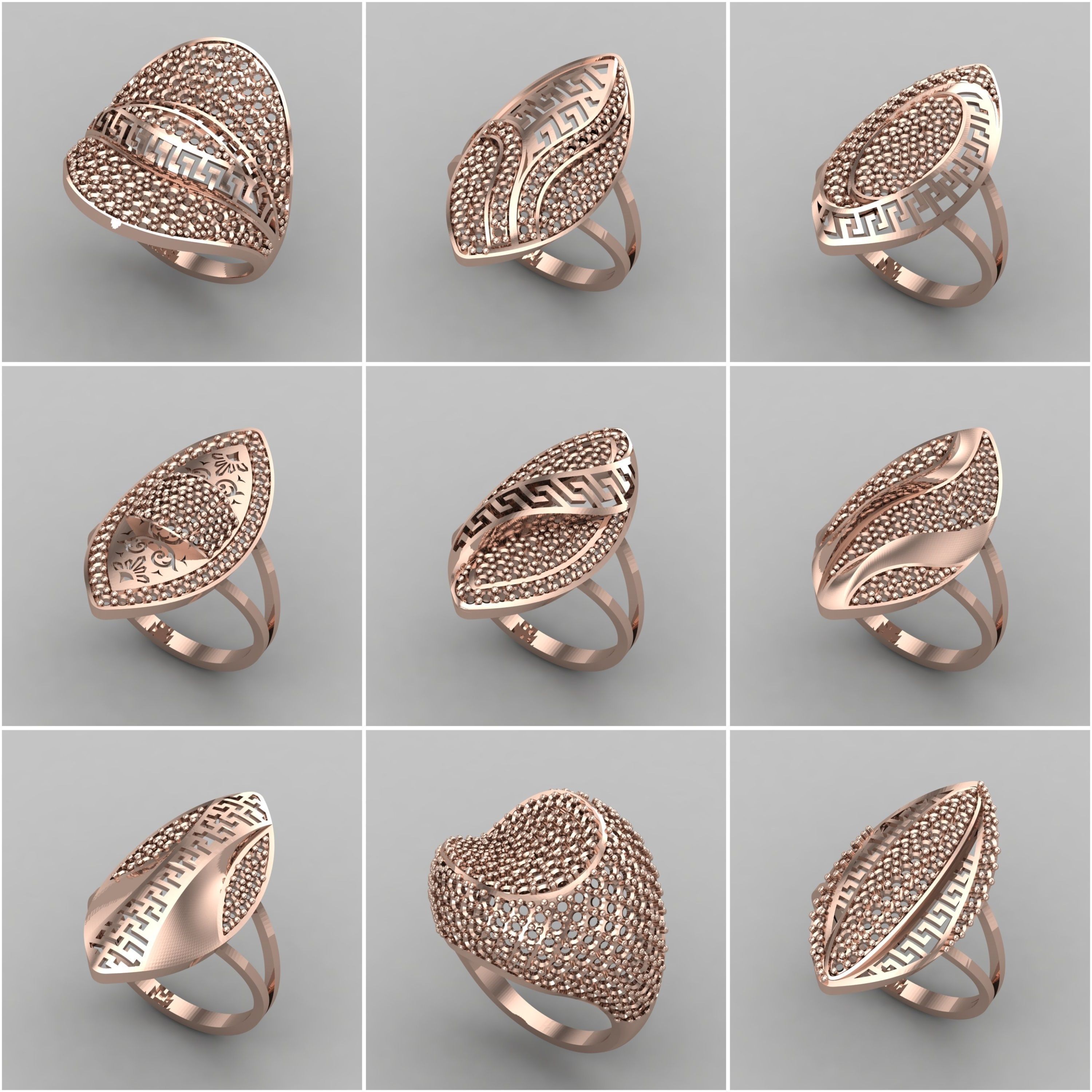 1330 Model Womens ring STL rings for ladies machine ready 3D Model Collection_73