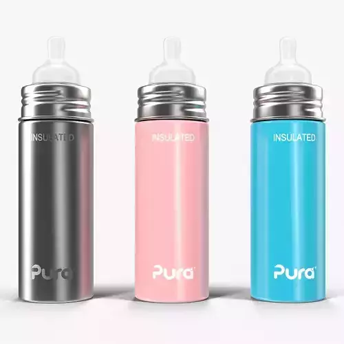 Pura Kiki Insulated Infant Bottle 9OZ 4 in 1 Low-poly 3D model