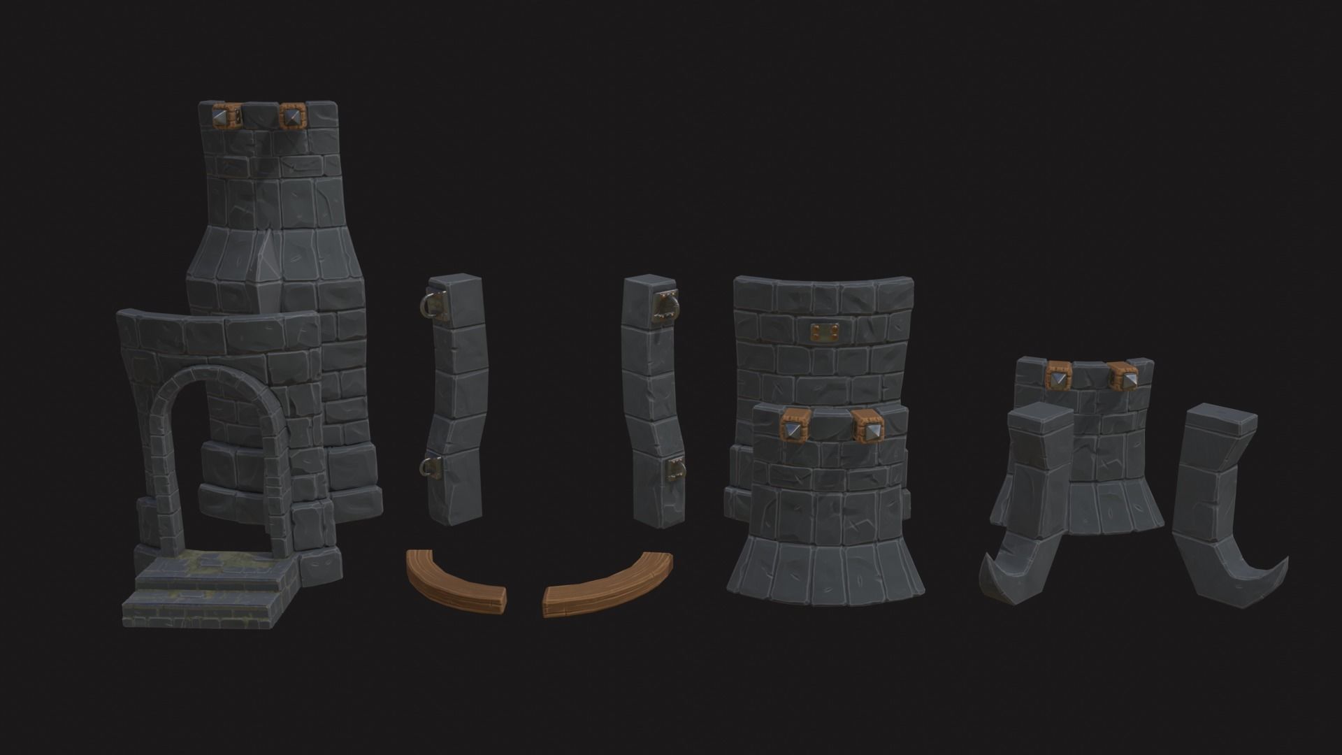 Tower Defense Constructor part Pbr2 Low-poly 3D model_5