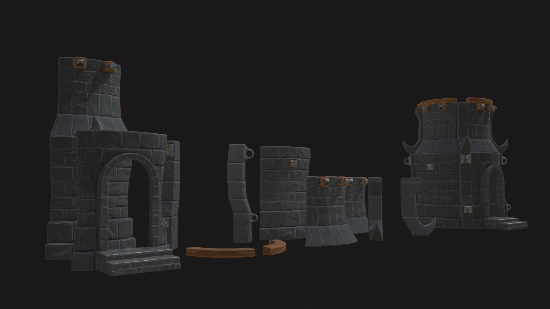 Tower Defense Constructor part Pbr2 Low-poly 3D model_4