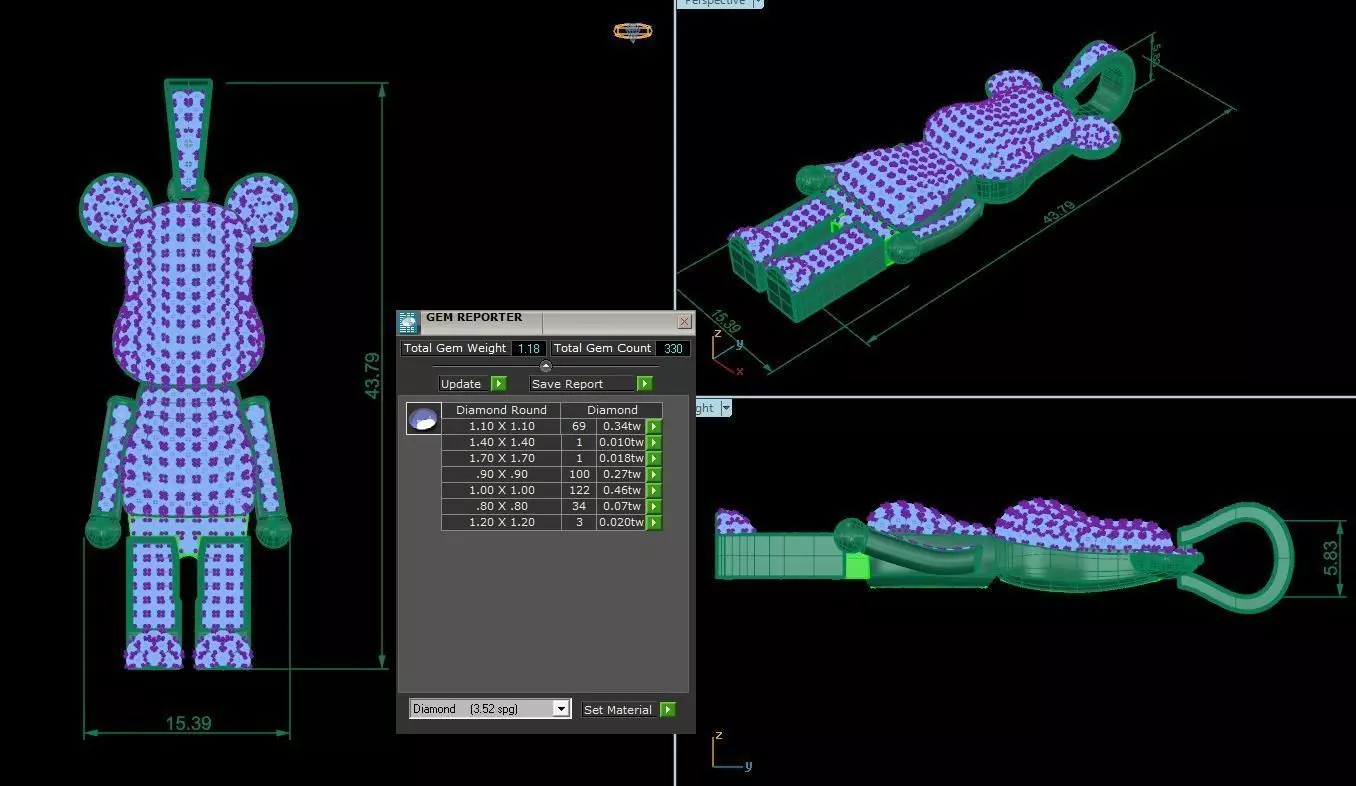 pendants bearbrick 3D print model_0