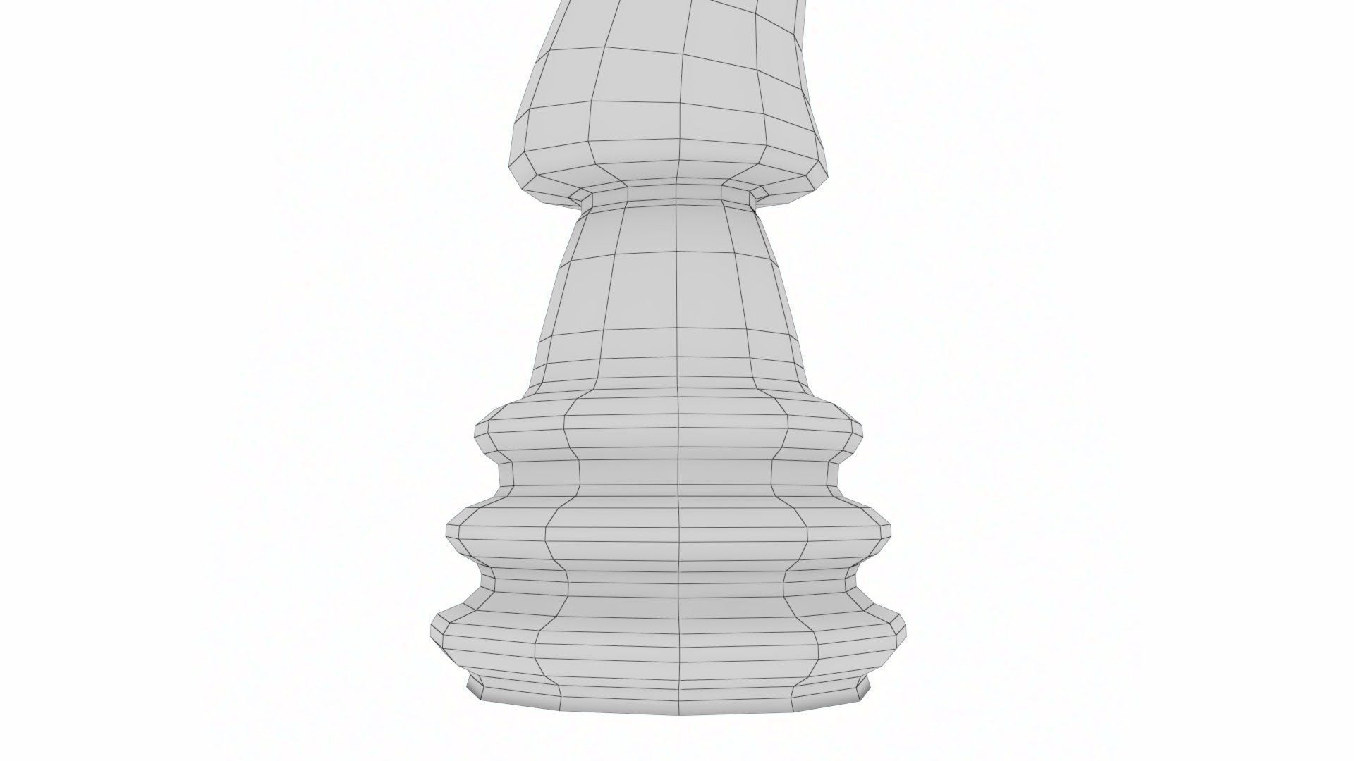 Single Controller Joy Stick Low-poly 3D model_16