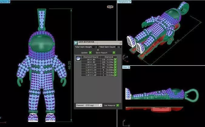 pendants astronaut 3D print model_0