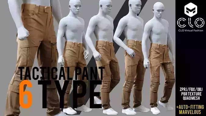 High-Quality GEN2 Tactical Pants 6 pose type marvelous file