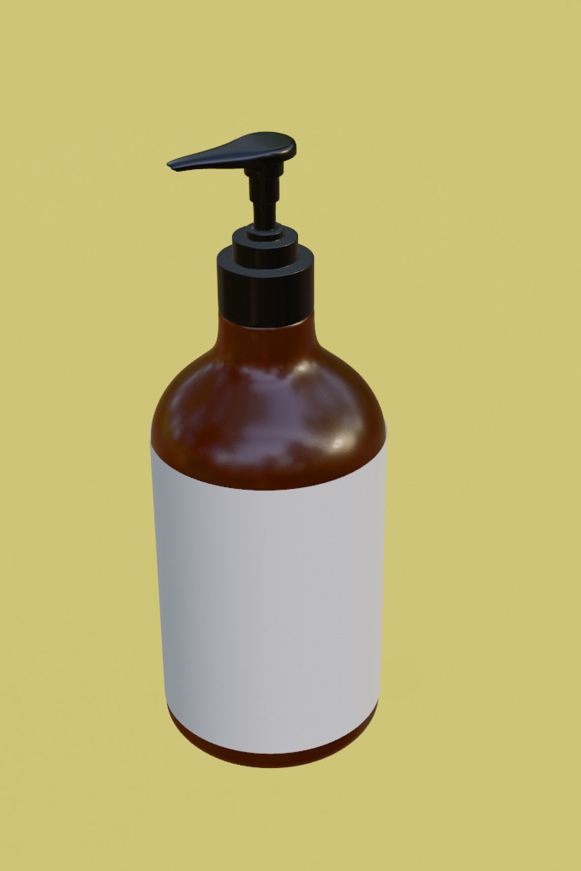 Cylindrical cosmetic and shampoo bottles 3D model Free 3D model_1