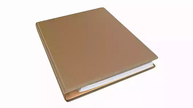 Office document binder mockup 02 3D model