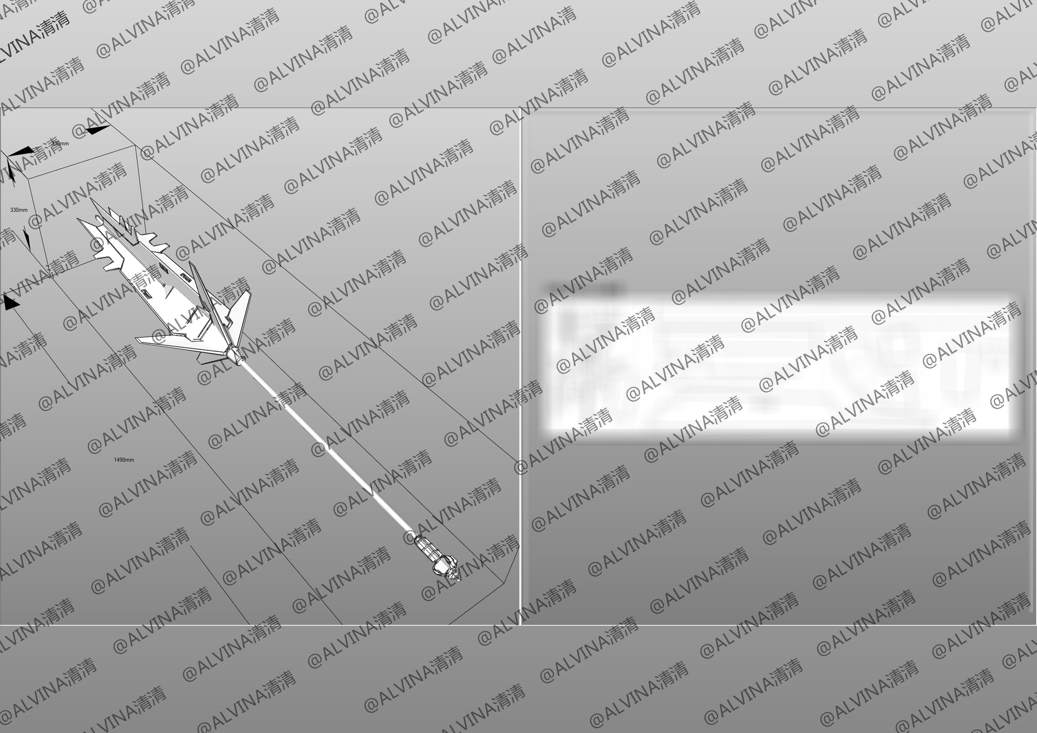 Gundam Barbados Lupus Rex Armor - DIY Cosplay Pepakura Foam Low-poly 3D model_44