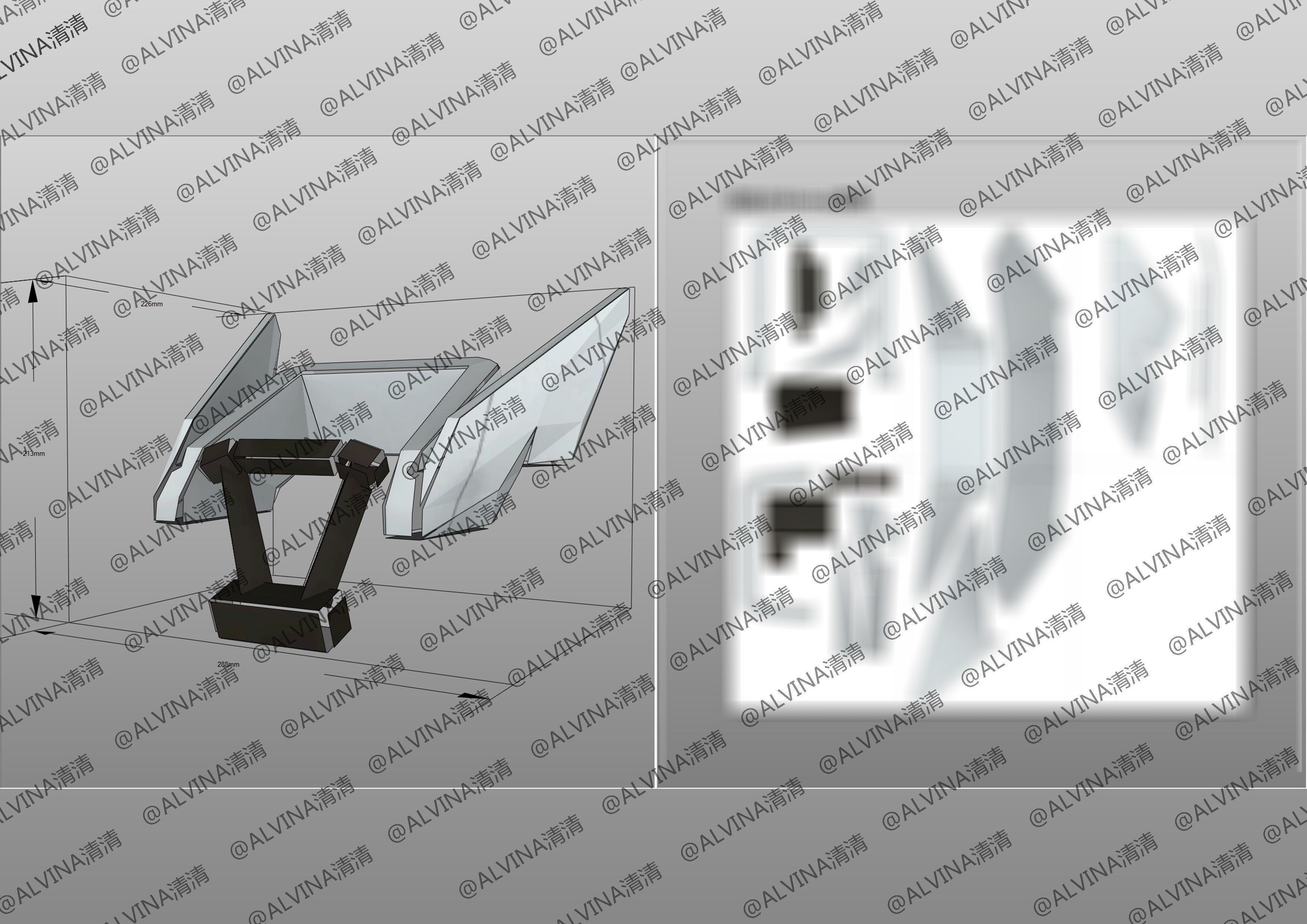 Gundam Barbados Lupus Rex Armor - DIY Cosplay Pepakura Foam Low-poly 3D model_21