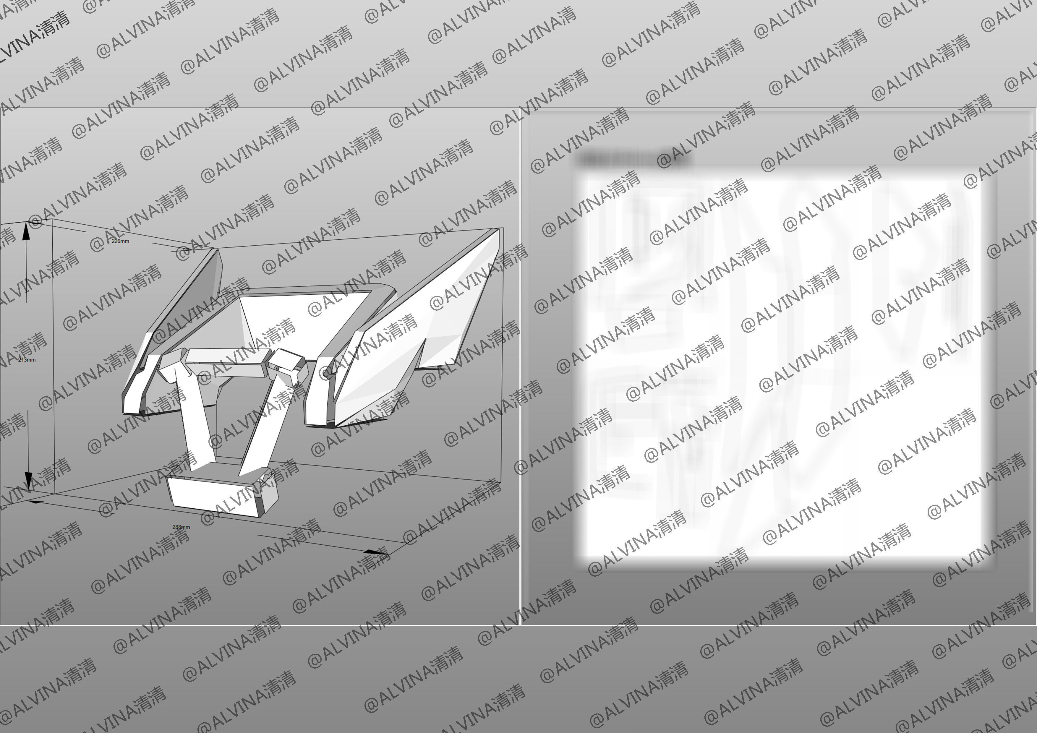 Gundam Barbados Lupus Rex Armor - DIY Cosplay Pepakura Foam Low-poly 3D model_22