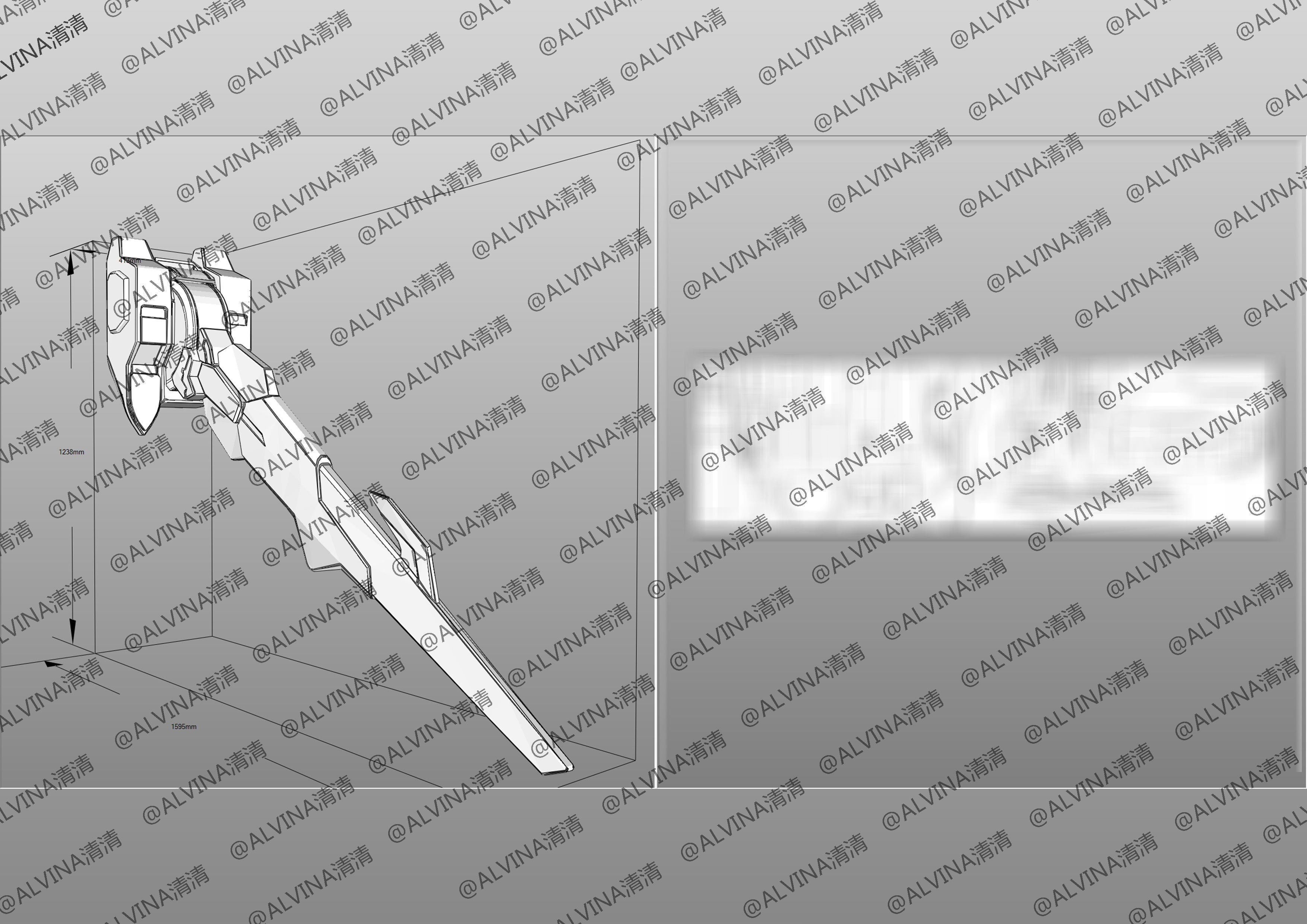 Gundam Barbados Lupus Rex Armor - DIY Cosplay Pepakura Foam Low-poly 3D model_28