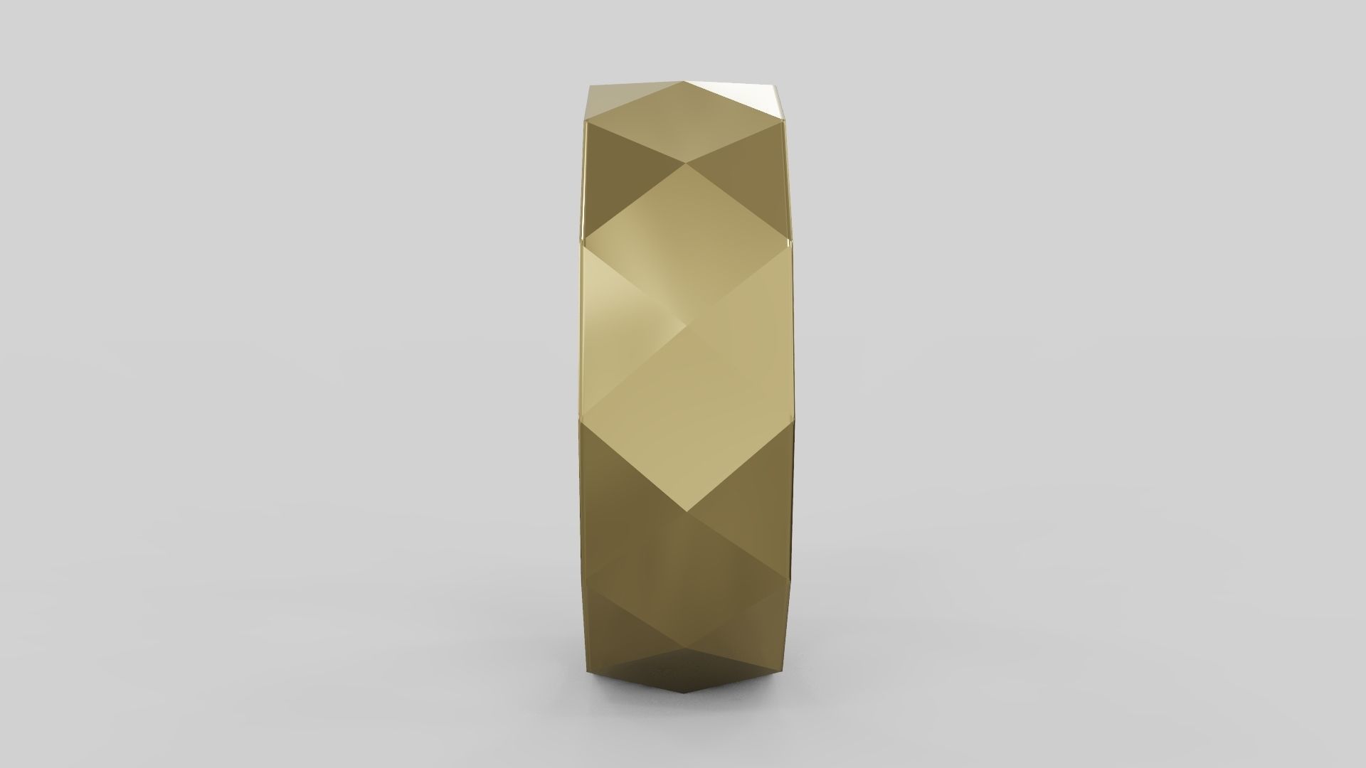 facet ring  3D print model_3