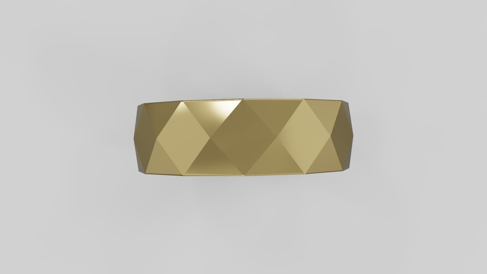 facet ring  3D print model_4