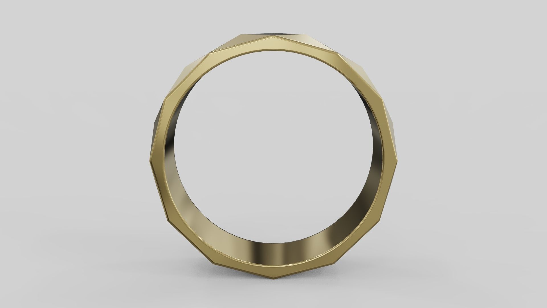 facet ring  3D print model_2