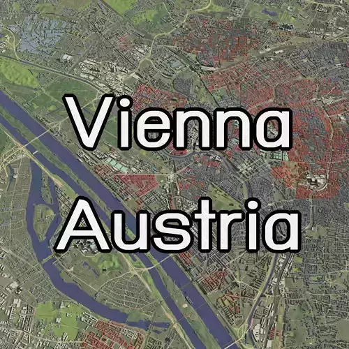Vienna Austria - city and urban 3D model