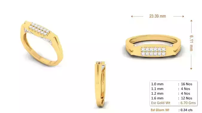 Diamond Ring for Women 3D print model