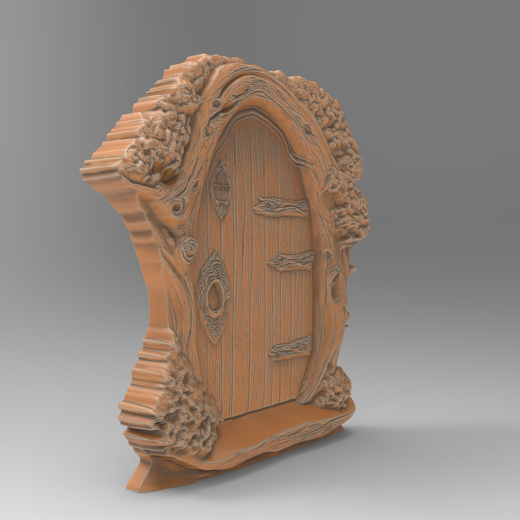 Enchanting Miniature Fairy Door 3D print model_2