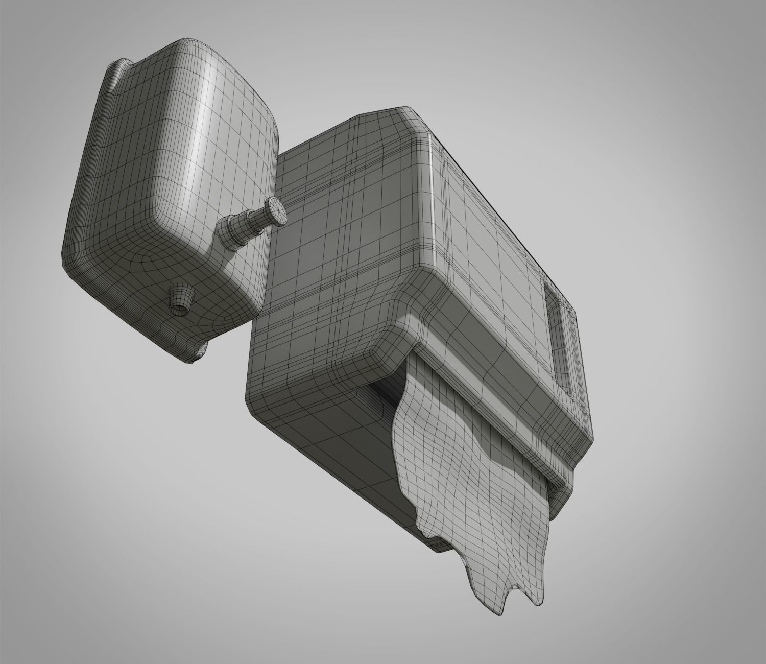 ToiletRollBox Low-poly 3D model_7