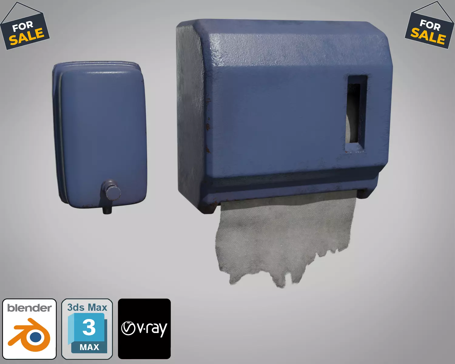ToiletRollBox Low-poly 3D model_0