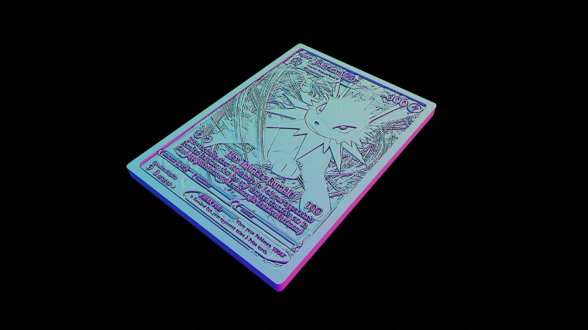 JOLTEON V MAX POKEMON TCG CARD 3D print model_2