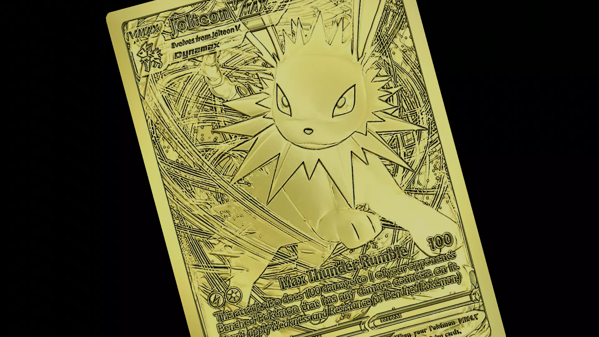 JOLTEON V MAX POKEMON TCG CARD 3D print model_0