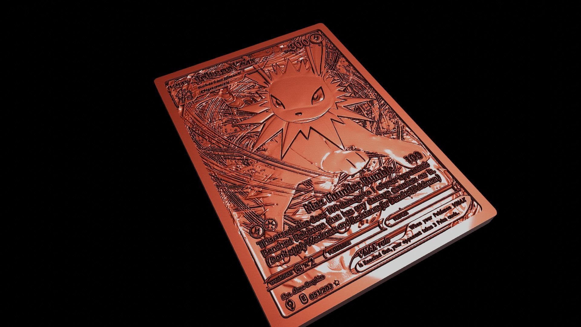 JOLTEON V MAX POKEMON TCG CARD 3D print model_4