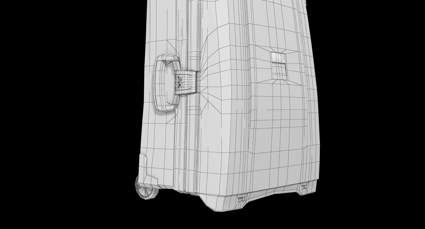 Suitcase Red Generic Low-poly 3D model_37