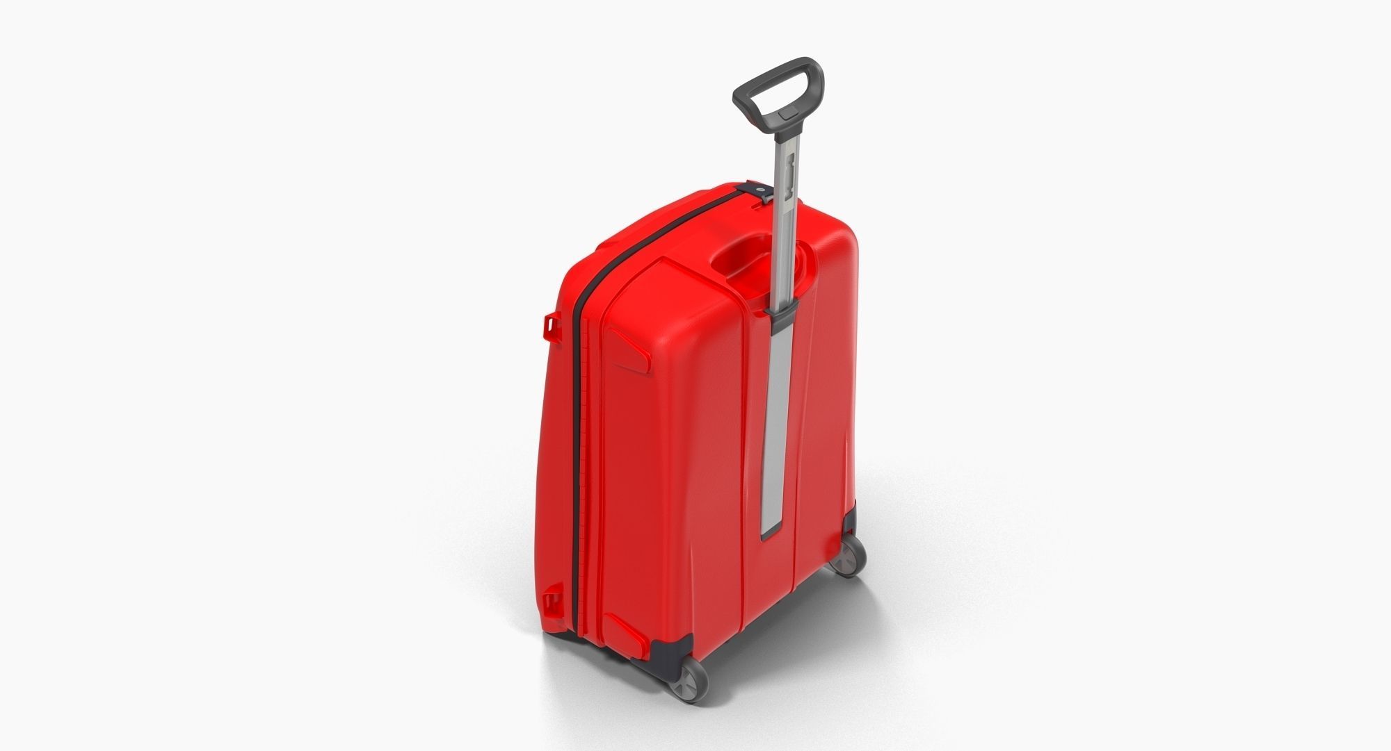 Suitcase Red Generic Low-poly 3D model_8