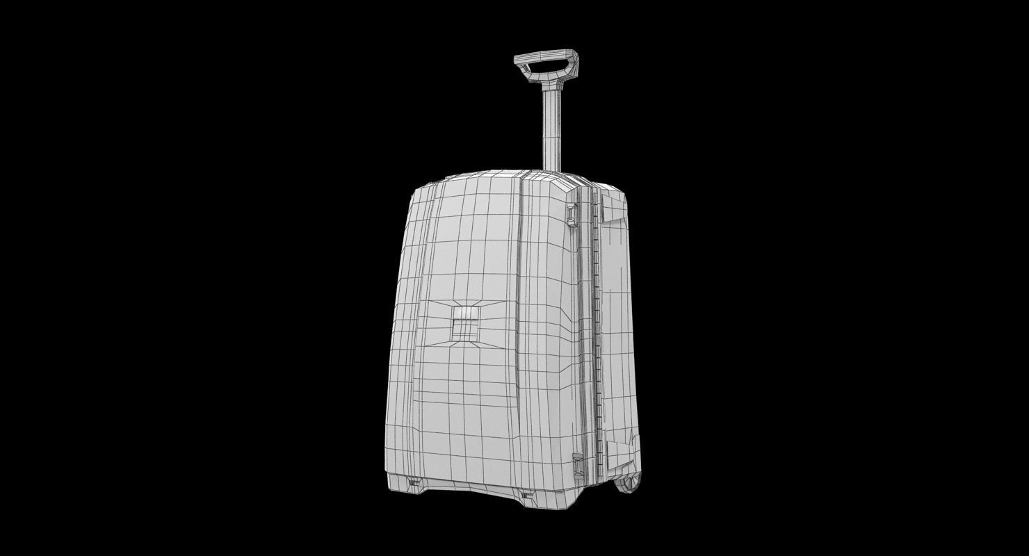 Suitcase Red Generic Low-poly 3D model_27