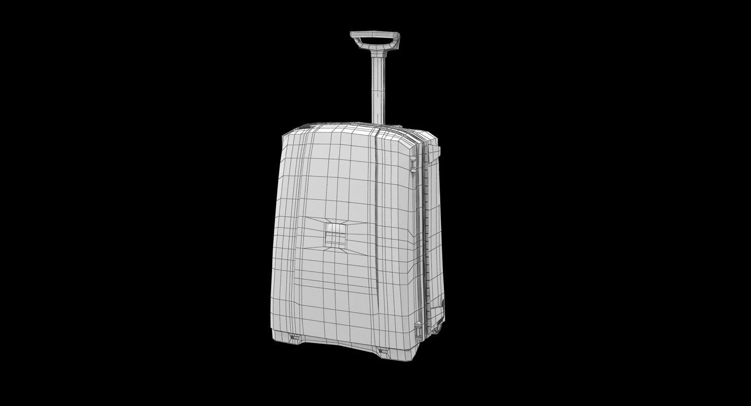 Suitcase Red Generic Low-poly 3D model_23