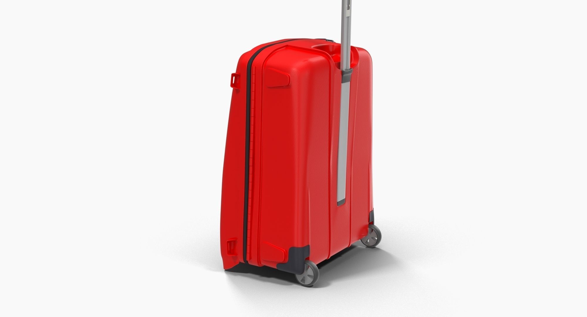 Suitcase Red Generic Low-poly 3D model_6