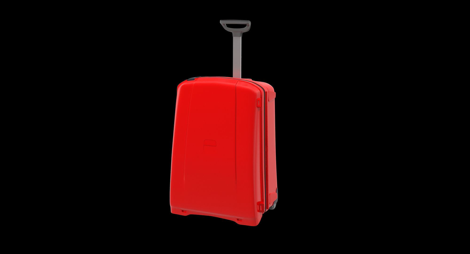 Suitcase Red Generic Low-poly 3D model_1
