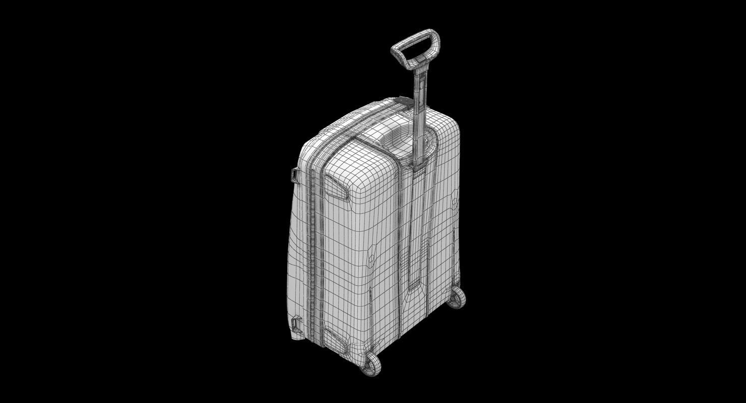 Suitcase Red Generic Low-poly 3D model_36