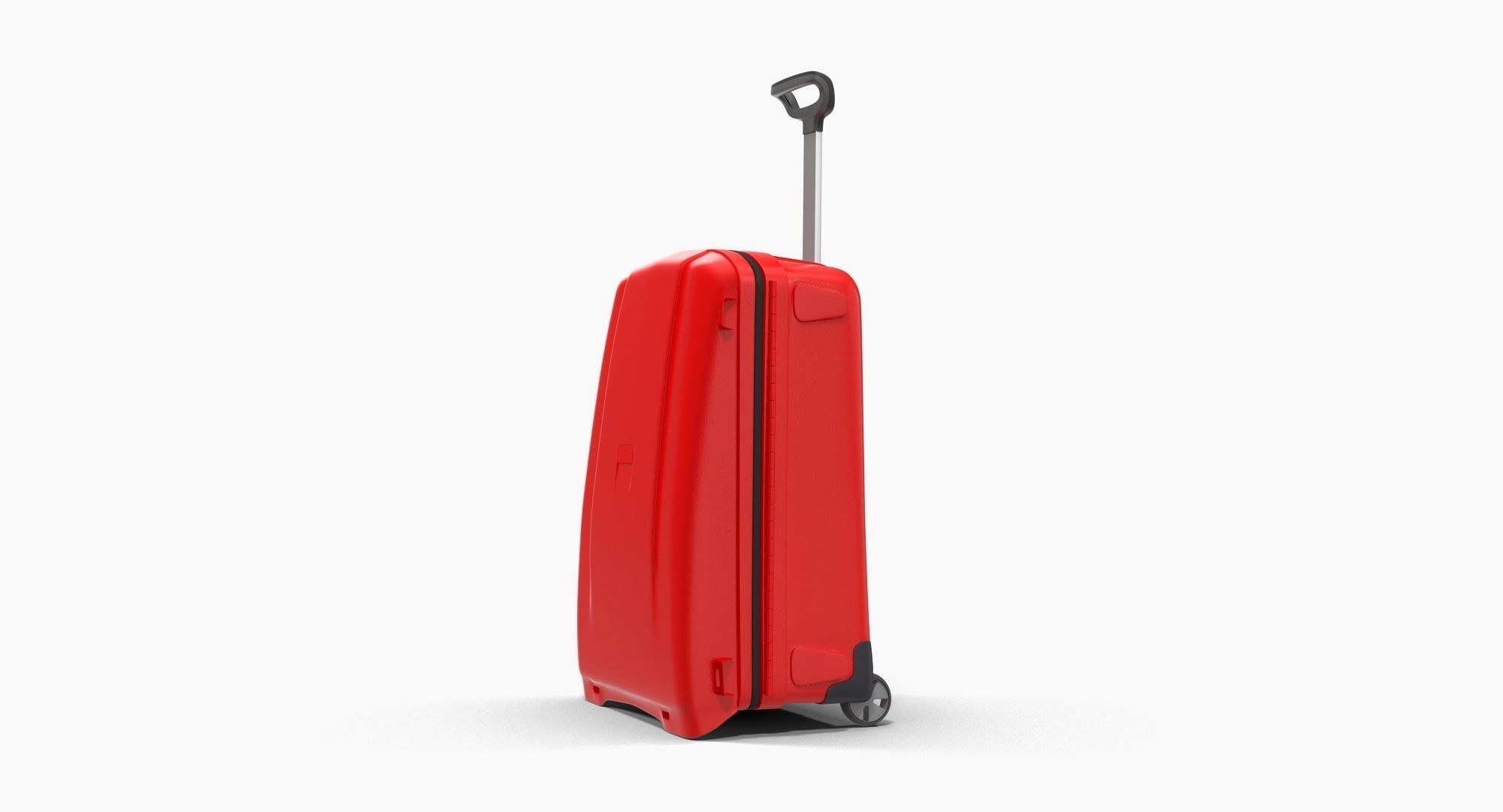 Suitcase Red Generic Low-poly 3D model_5
