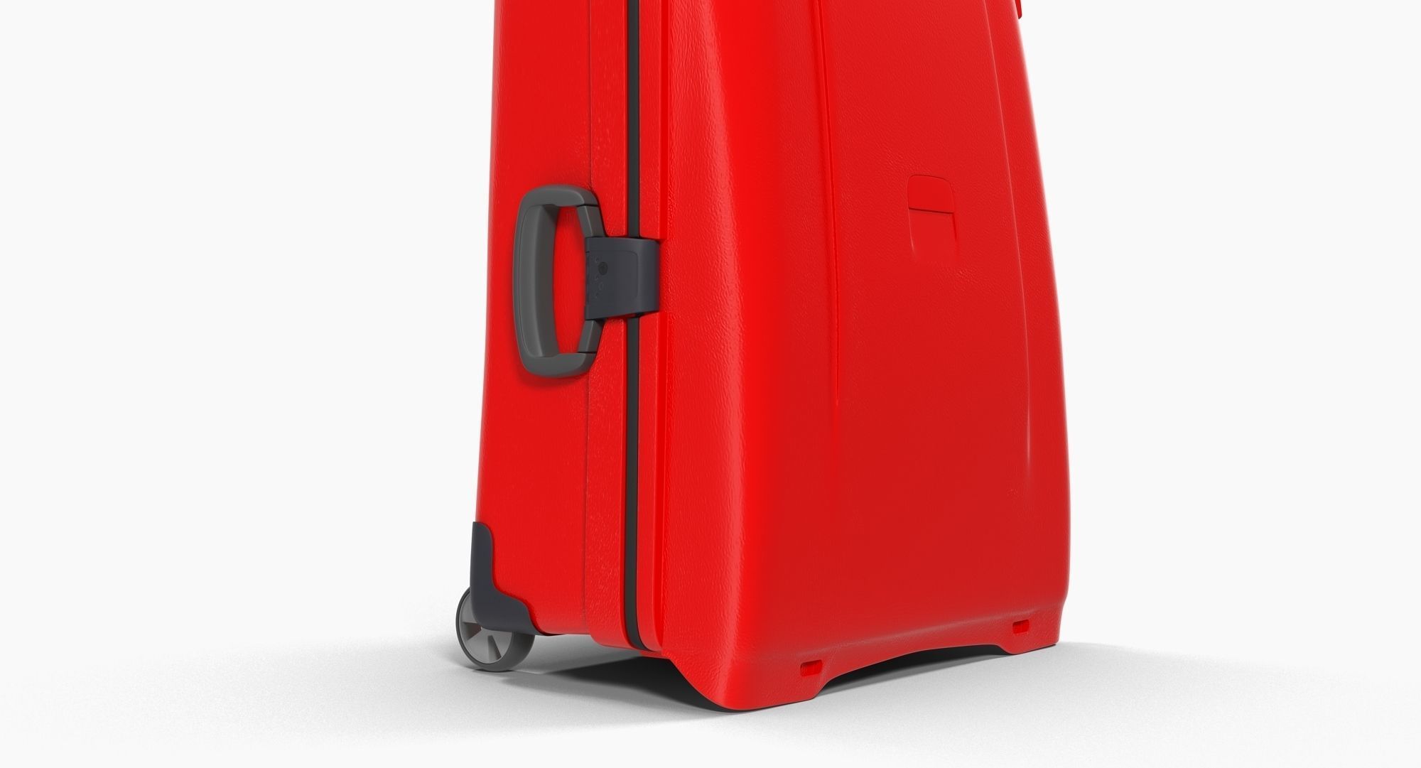 Suitcase Red Generic Low-poly 3D model_9