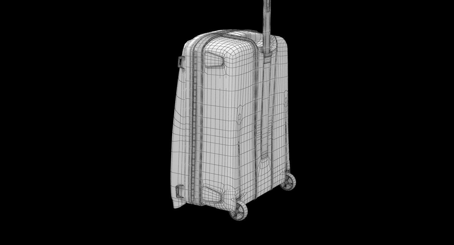 Suitcase Red Generic Low-poly 3D model_32
