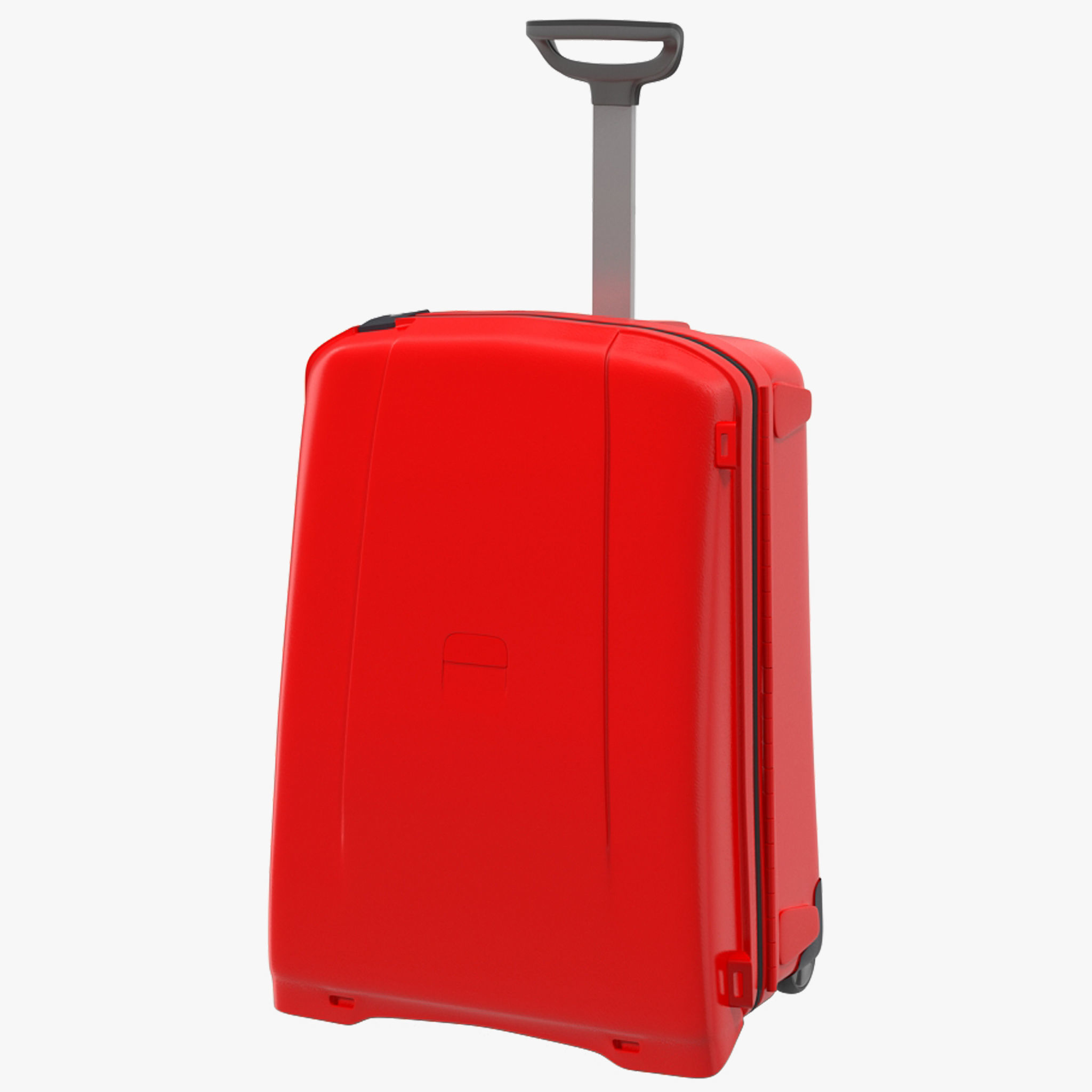 Suitcase Red Generic Low-poly 3D model_22