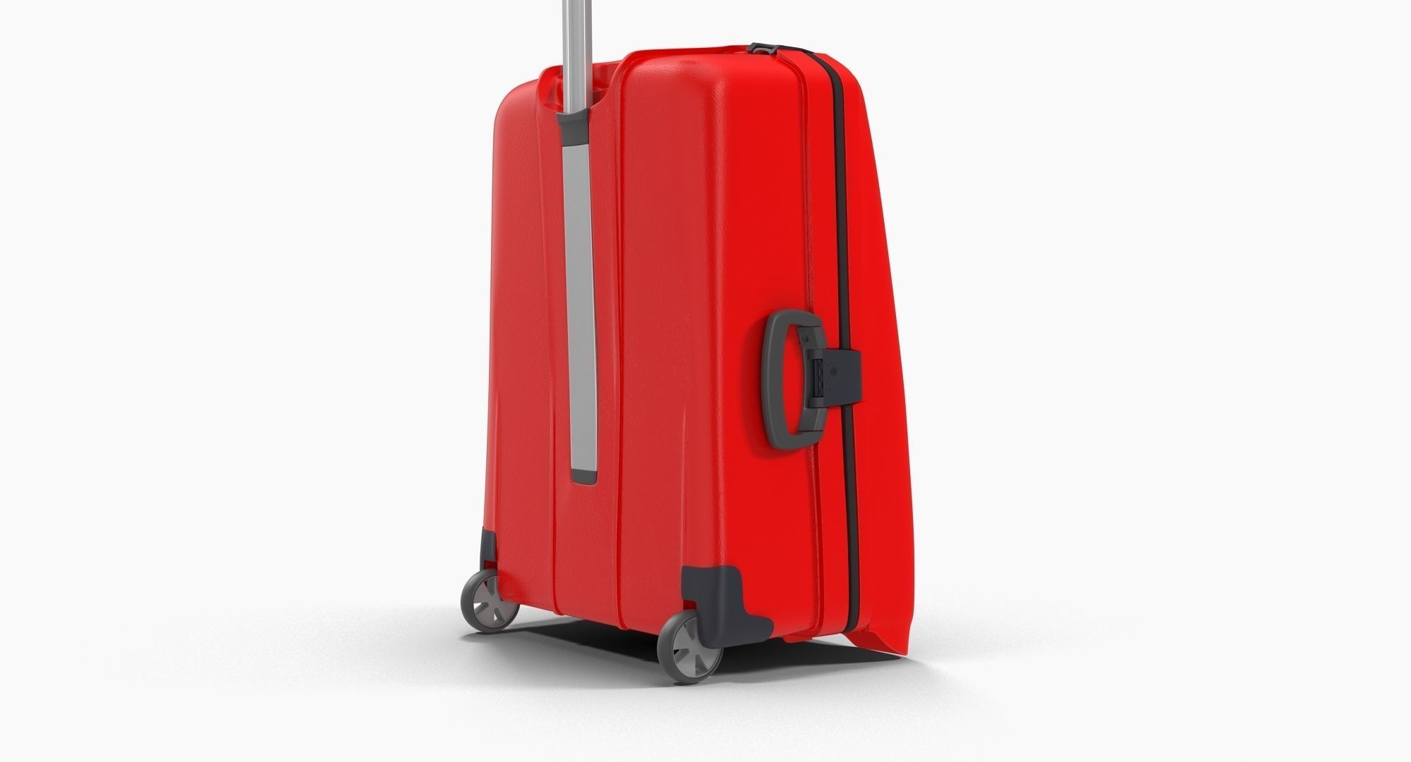 Suitcase Red Generic Low-poly 3D model_7