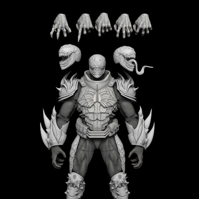 agent venom 3D print model_3