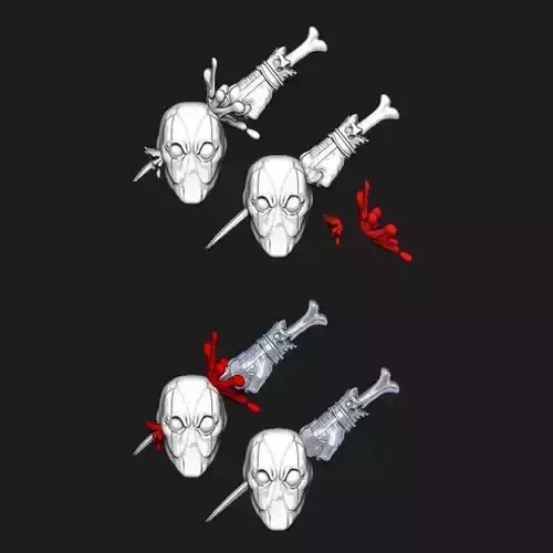 DEADPOOL DAMAGED HEAD 