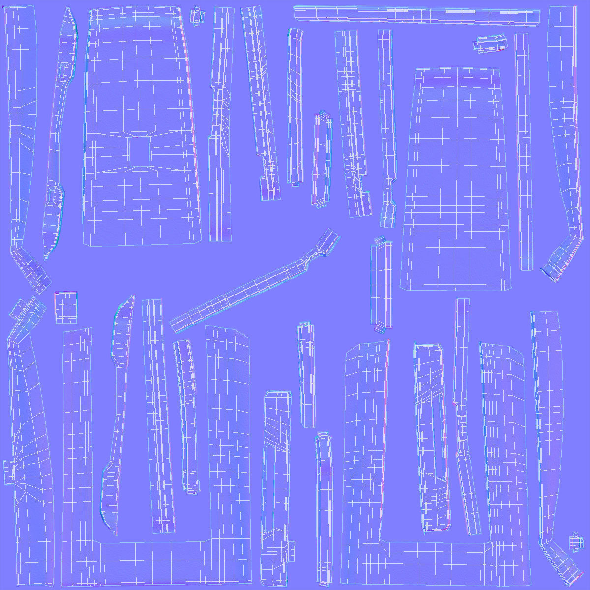 Suitcase Black Generic Low-poly 3D model_43